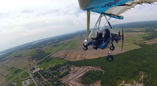 Motorized deltaplane flights