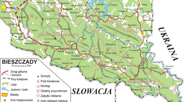 Bieszczadzkie Połoniny - Szczyty (30-40km)